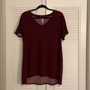 LuLaRoe 5/$20 Christy Hearts XL